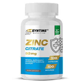Syntime Nutrition Zinc Citrate 50 mg 100 caps