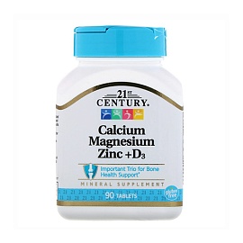 21st Century Calcium Magnesium Zinc +D3 90 tabl