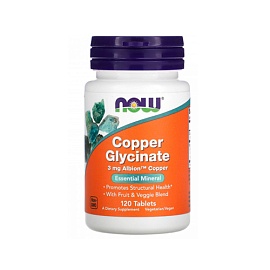 NOW Copper Glycinate 120 veg caps