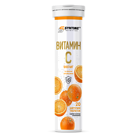 Syntime Nutrition Витамин С 90 мг 20 шипучих таблеток Апельсин 