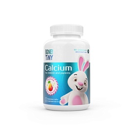 Bene! Tiny Calcium For Children and Parents 60 мармеладок Груши Дюшес