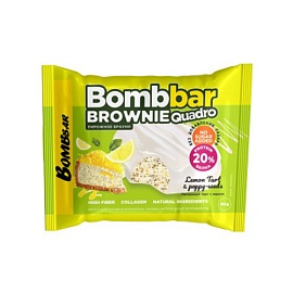 Bombbar Brownie Quadro 50 g Lemon Tart & Poppy Seeds