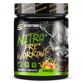Предтренировочный комплекс Syntime Nutrition Nitro Pre Workout, 300 г, цитрусовый микс
