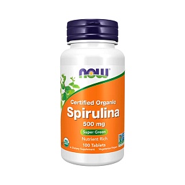 NOW Spirulina 500 mg 100 Tablets 