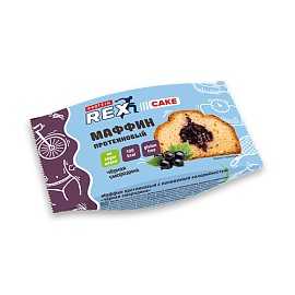 Protein Rex Cake 40 g Мафин протеиновый, Черная смородина