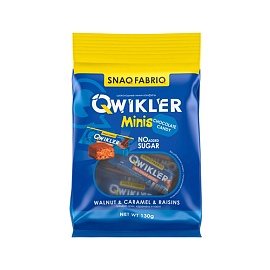 Snaq Fabriq Qwikler Minis 130 g Walnut & Caramel & Raisins 
