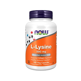 NOW L-Lysine 500 mg 100 Veg Caps
