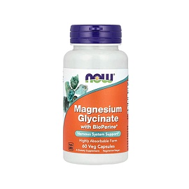 NOW Magnesium Glycinate 60 Veg Caps 