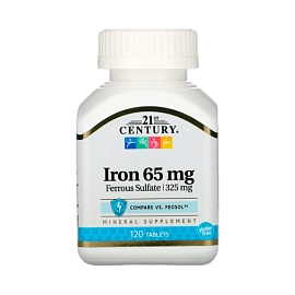 21st Century Iron 65 mg 120 tablets