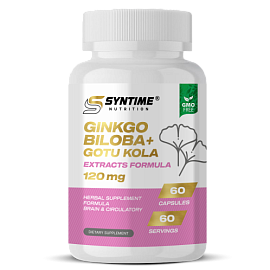 Syntime Nutrition Gingo Biloba + Gotu Kola 120 mg 60 caps