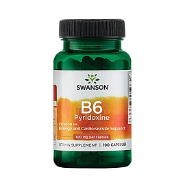 Swanson B6 Pyridoxine 100 mg 100 caps