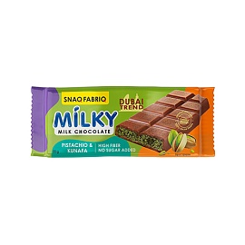 Snaq Fabriq Milky Chocolate 55 g Pistachio & Kunafa
