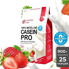 Natural Time Casein Pro 900 g Strawberry