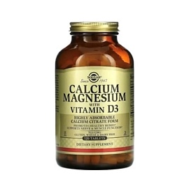 Solgar Calcium Magnesium whit Vitamin D3 120 tablets