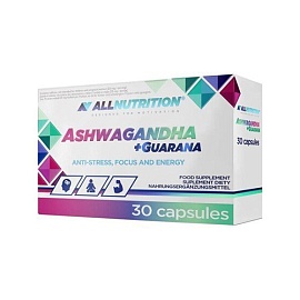 AllNutrition Ashwagandha + Guarana 30 Caps 