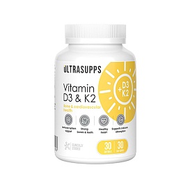 UltraSupps Vitamin D3 & K2 30 Caps