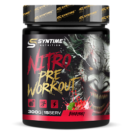 Предтренировочный комплекс Syntime Nutrition Nitro Pre Workout, 300 г, барбарис