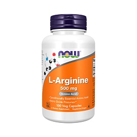 NOW L-Arginine 500 mg 100 veg capsules