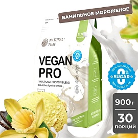 Natural Time Vegan Pro 900 g Vanilla Ice Cream 