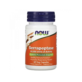 NOW Serrapeptase 60,000 60 Veg Cas