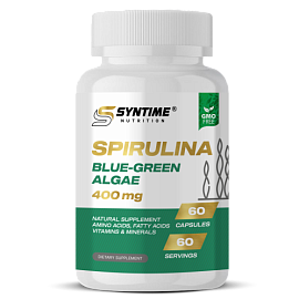 Syntime Nutrition Spirulina Blue-Green Algae 400 mg 60 caps