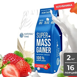 Natural Time Super Mass Gainer 2000 g Strawberry