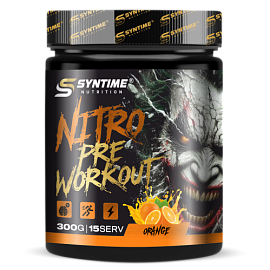 Предтренировочный комплекс Syntime Nutrition Nitro Pre Workout, 300 г, апельсин