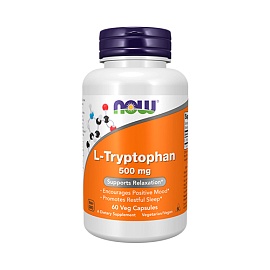 NOW L-Tryptophan 500 mg 60 veg capsules 