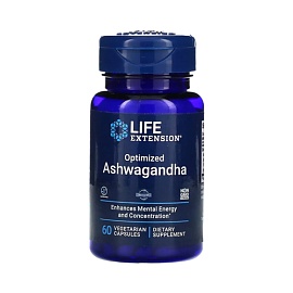 Life Extension Optimized Ashwagandha 60 vegetarian capsules
