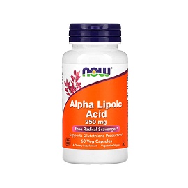 NOW Alpha Lipoic Acid 250 mg 60 Veg Capsules 