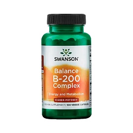 Swanson Balance B-200 Complex 100 veggie capsules 