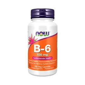 NOW B-6 100 mg 100 Veg Capsules 