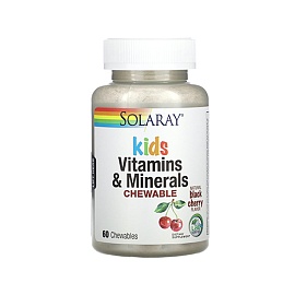 Solaray Kids Vitamins & Minerals 60 chewables Black Cherry