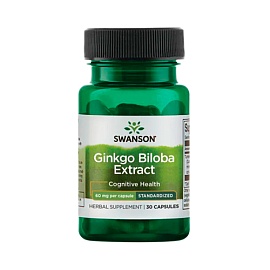 Swanson Ginkgo Biloba Extract 60 mg 30 capsules 