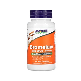 NOW Bromelain 500 mg 60 Veg Caps