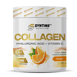 Syntime Nutrition Collagen Hyaluronic Acid + Vitamin C 200 g Orange