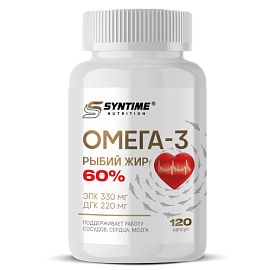 Syntime Nutrition Омега-3 60% 120 капсул 