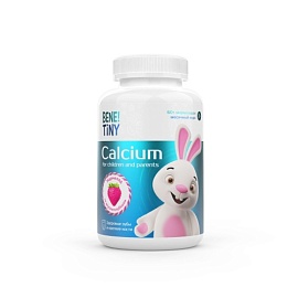 Bene! Tiny Calcium For Children and Parents 60 мармеладок Клубника