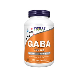 NOW GABA 750 mg 200 veg  caps 