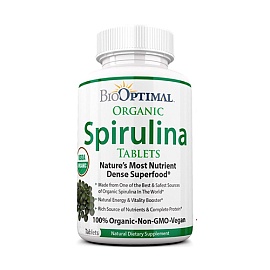 BioOptimal Organic Spirulina 240 tablets 
