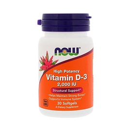 NOW Vitamin D-3 2.000 IU 30 softgels
